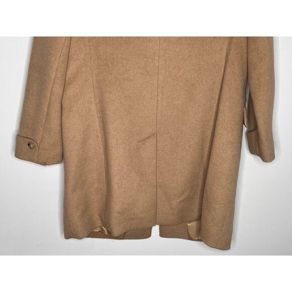 Lauren Ralph Lauren Wool Blend Single Breasted Reefer Overcoat Camel Women's 12 - Picture 11 of 11